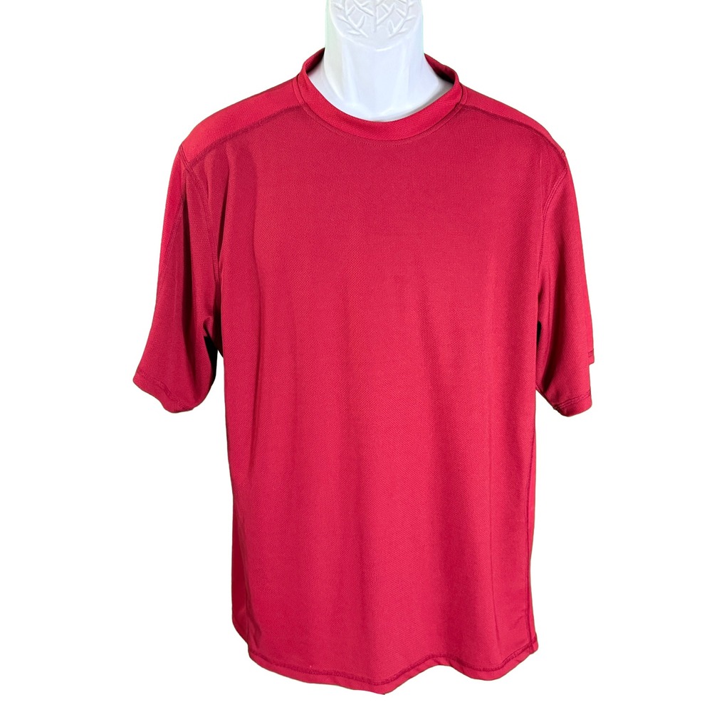 L.L. Bean T-Shirt Mens Large Red Performance Short Sleeve Active Top 268169